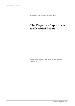 The Program of Appliances for Disabled People