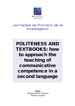 POLITENESS AND TEXTBOOKS: how to approach the teaching of