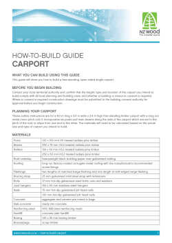carport How-To-build guide What you can build using this guide