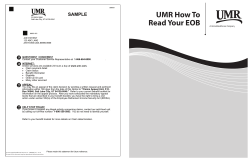 UMR How To Read Your EOB SAMPLE T