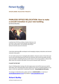 PAINLESS OFFICE RELOCATION: How to make by Richard Buckley