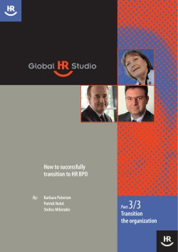 3/3 How to successfully transition to HR BPO Transition