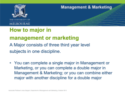 How to major in management or marketing subjects in one discipline.