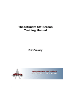 The Ultimate Off-Season Training Manual Eric Cressey
