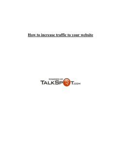How to increase traffic to your website