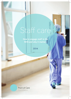Staff  care How to engage staff in the 2014