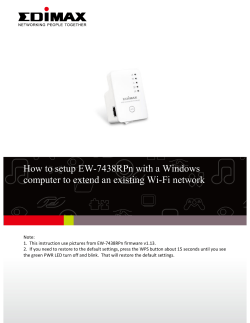 How to setup EW-7438RPn with a Windows 2