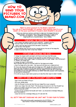 HOW TO SEND YOUR PICTURES TO BEANO.COM