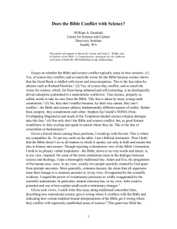 Does the Bible Conflict with Science?