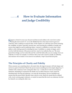 S 4      How to Evaluate Information