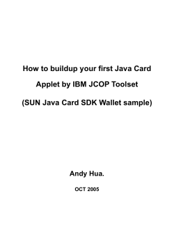 How to buildup your first Java Card