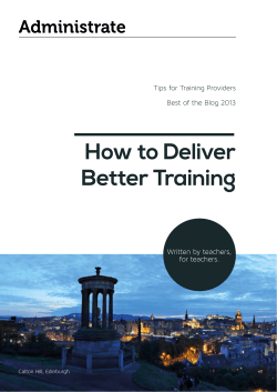 How to Deliver Better Training Tips for Training Providers