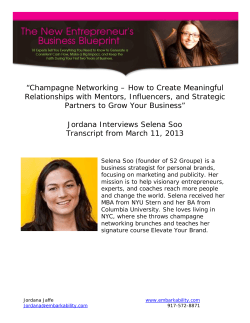 “Champagne Networking – How to Create Meaningful