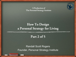 Randall Scott Rogers Founder, Personal Strategy Institute