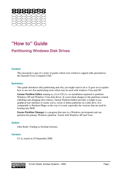 &#34;How to&#34; Guide Partitioning Windows Disk Drives