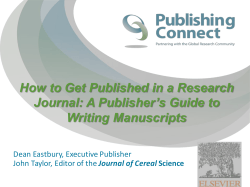 How to Get Published in a Research Writing Manuscripts