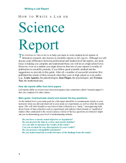 Science Report  T