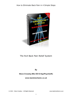 The Rx4 Back Pain Relief System By