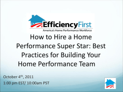 How to Hire a Home Performance Super Star: Best