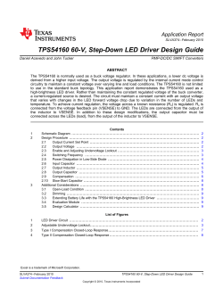 TPS54160 60-V, Step-Down LED Driver Design Guide Application Report ..............................................................