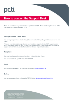 How to contact the Support Desk