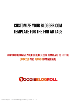 Foodie Blogroll - Advanced BlogSpot Ad Tag Guide - v.1.0