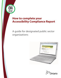 How to complete your Accessibility Compliance Report organizations
