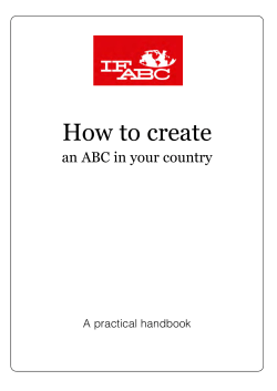 How to create an ABC in your country A practical handbook