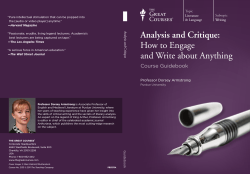 Analysis and Critique: Topic Subtopic Literature