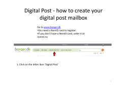 Digital Post - how to create your digital post mailbox