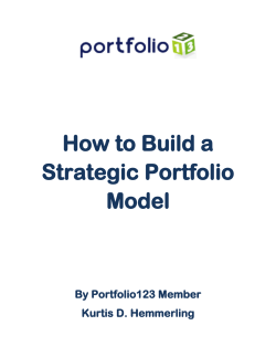 How to Build a Strategic Portfolio Model