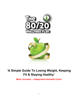 ‘A Simple Guide To Losing Weight, Keeping Fit &amp; Staying Healthy’