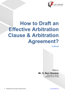 How to Draft an Effective Arbitration Clause &amp; Arbitration Agreement?