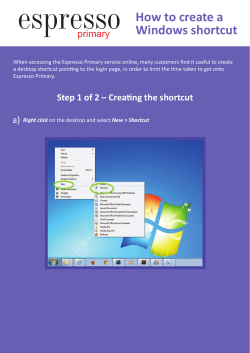 How to create a Windows shortcut primary