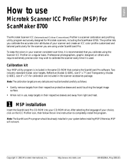 How to use Microtek Scanner ICC Profiler (MSP) For ScanMaker 8700