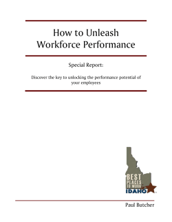 How to Unleash Workforce Performance  Special Report: