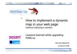 How to implement a dynamic map in your web page FINN.no