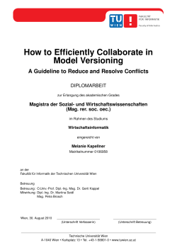 How to Efficiently Collaborate in Model Versioning DIPLOMARBEIT