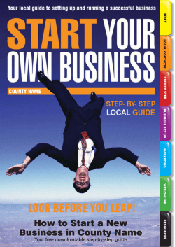 How to Start a New Business in County Name  COUNTY NAME
