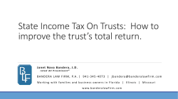 State Income Tax On Trusts:  How to