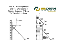 The NUDURA Alignment and Tall Wall Scaffold Adaptor Systems- A “How-