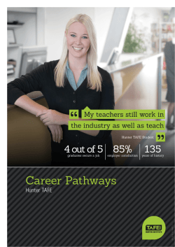 Hunter TAFE Recognition and Pathways Services Version 1.3