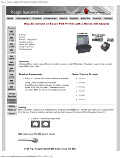 How to connect an Epson POS Printer with a Micros...
