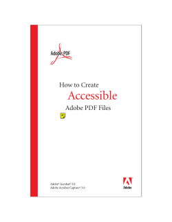 Accessible How to Create Adobe PDF Files