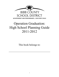 Operation Graduation: High School Planning Guide 2011-2012