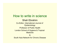 How to write in science Shah Ebrahim