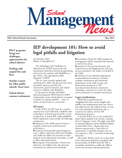 IEP development 101: How to avoid legal pitfalls and litigation BYoT programs