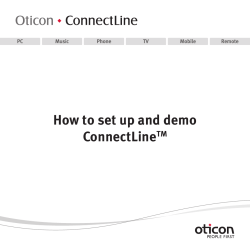 How to set up and demo ConnectLine TM PC