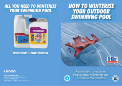 HOW TO WINTERISE YOUR OUTDOOR SWIMMING POOL ALL YOU NEED TO WINTERISE