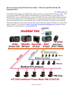 How To Connect The ICP DAS Power Meter – PM-2133 and... ISaGRAF PAC ?